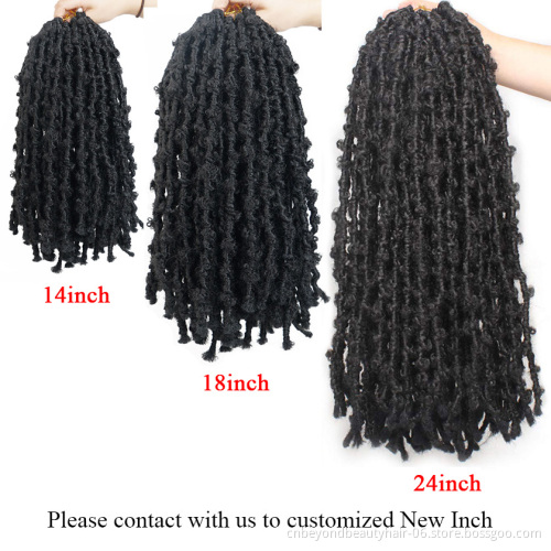 Long Distressed Butterfly Locs braids for african hair New Faux locs Soft dread locks